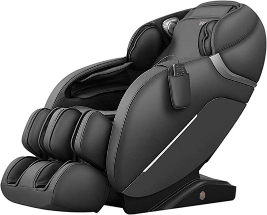 iRest SL Track Massage Chair Recliner, Full Body Massage Chair with Thai Stretch, Zero Gravity, Bluetooth Speaker, Airbags, and Thai Foot Massage, Space-Saving (Black)